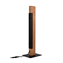 Deko-Light table lamp MADERA wooden lamp IP20, brown, black dimmable