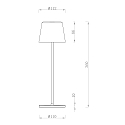 Deko-Light Batteri bordlampe CANIS CCT Switch, med touch-d�mper, uden oplader IP65, mat, gr�gr�n d�mpbar