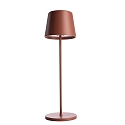 Batteri bordlampe CANIS CCT Switch, med touch-d�mper, uden oplader IP65, mat, terracotta d�mpbar