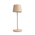 Batteri bordlampe CANIS MINI CCT Switch, med touch-d�mper, uden oplader IP65, beige, mat d�mpbar