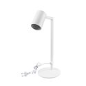 Bordlampe CAN TILT med stik, omskiftelig, kardanisk drejning GU10 IP20, hvid 