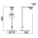 Bordlampe CAN TILT BASE MIX'N MATCH 1/3 med afbryder, uden sk�rm, med stik GU10 IP20, hvid 