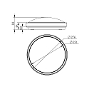 Deko-Light LED ceiling luminaire HELEN I 3 cOLOUR, IP54, 15W 3000 / 4100 / 5500K 1400lm 115�, white