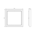  LED Udend�rs Loftlampe ARNEB, IP54, 34 x 34cm, m�rkegr�, 30W 3000K 2300lm 113�