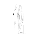 Deko-Light LED Udend�rs Sensorlampe MENSAE LED V�g- / Loftlampe, eckig, 18W, 3000K, 115�, IP54, m�rkegr�