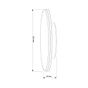 Deko-Light Outdoor LED sensor luminaire MENSAE LED wall / Ceiling luminaire, round, 18W, 3000K, 110�, IP54, dark grey