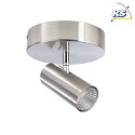 Deko-Light LED ceiling luminaire BECRUX I, 5W 3000K 490lm 45, dimmable, brushed silver
