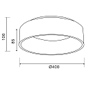 Deko-Light wall and ceiling luminaire SCULPTORIS 40 CCT DIM CCT Switch, set back IP20, mat, deep black dimmable