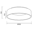 Deko-Light wall and ceiling luminaire SCULPTORIS 80 CCT DIM CCT Switch, set back IP20, mat, deep black dimmable