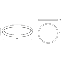 Deko-Light wall and ceiling luminaire MEROPE 60 IP20, black