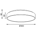 Deko-Light wall and ceiling luminaire MENKAR 80 IP20, coffee brown