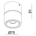 Deko-Light Loftlampe UNI II MINI TILT 1-flamme, kardanisk drejning IP20, hvid d�mpbar
