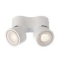 Deko-Light Loftlampe UNI II MINI DOUBLE TILT 2-flammer, kardanisk drejning IP20, hvid d�mpbar