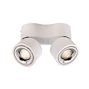 Deko-Light Loftlampe UNI II MINI DOUBLE TILT 2-flammer, kardanisk drejning IP20, hvid d�mpbar
