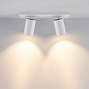 Loftlampe CAN TILT SQUARE 30.5CM 2-flammer, firkantet, kardanisk drejning GU10 IP20, hvid