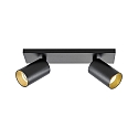 Deko-Light Loftlampe CAN TILT SQUARE 30.5CM 2-flammer, firkantet, kardanisk drejning GU10 IP20, sort