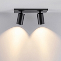 Deko-Light Loftlampe CAN TILT SQUARE 30.5CM 2-flammer, firkantet, kardanisk drejning GU10 IP20, sort