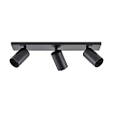 Deko-Light ceiling luminaire CAN TILT SQUARE 48CM 3 flames, square, cardanic swivelling GU10 IP20, black