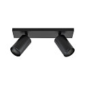 Deko-Light Loftlampe CAN TILT SQUARE BASE 30.5CM MIX'N MATCH 1/3 2-flammer, firkantet, uden sk�rm, kardanisk drejning GU10 IP20, sort