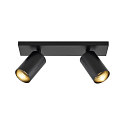 Deko-Light Loftlampe CAN TILT SQUARE BASE 30.5CM MIX'N MATCH 1/3 2-flammer, firkantet, uden sk�rm, kardanisk drejning GU10 IP20, sort