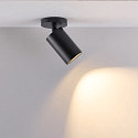 Deko-Light Loftlampe CAN TILT ROUND BASE � 8CM MIX�N MATCH 1-flamme, rund, uden sk�rm, kardanisk drejning GU10 IP20, sort