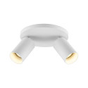 Spotlight bar CAN TILT ROUND BASE � 20CM MIX�N MATCH 2-flammer, rund, uden sk�rm, kardanisk drejning GU10 IP20, hvid