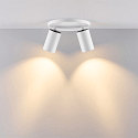 Spotlight bar CAN TILT ROUND BASE � 20CM MIX�N MATCH 2-flammer, rund, uden sk�rm, kardanisk drejning GU10 IP20, hvid