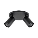 Deko-Light Loftlampe CAN TILT ROUND BASE � 20CM MIX�N MATCH 2-flammer, rund, uden sk�rm, kardanisk drejning GU10 IP20, sort