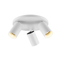 Loftlampe CAN TILT ROUND BASE � 25CM MIX�N MATCH 3-flammer, rund, uden sk�rm, kardanisk drejning GU10 IP20, hvid