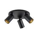 Deko-Light Loftlampe CAN TILT ROUND BASE � 25CM MIX�N MATCH 3-flammer, rund, uden sk�rm, kardanisk drejning GU10 IP20, sort