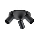 Deko-Light Loftlampe CAN TILT ROUND BASE � 25CM MIX�N MATCH 3-flammer, rund, uden sk�rm, kardanisk drejning GU10 IP20, sort