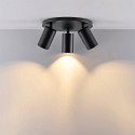 Deko-Light Loftlampe CAN TILT ROUND BASE � 25CM MIX�N MATCH 3-flammer, rund, uden sk�rm, kardanisk drejning GU10 IP20, sort