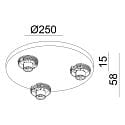 Deko-Light Loftlampe CAN TILT ROUND BASE � 25CM MIX�N MATCH 3-flammer, rund, uden sk�rm, kardanisk drejning GU10 IP20, sort
