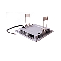  LED Loftindbygningslampe LED Panel Square 8, str�m konstant, 350 mA, 8W 4000K 120�, s�lv