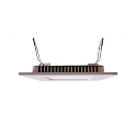  LED Loftindbygningslampe LED Panel Square 8, str�m konstant, 350 mA, 8W 4000K 120�, s�lv