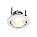  LED Loftindbygningslampe COB 95 CCT, 16W, 24V, 65�, 250cm-6500K, IP20, hvid