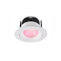 KapegoLED recessed ceiling luminaire COB 94 RGBW, RGB + warm white, voltage constant, 24V DC, 16W, matt white