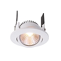 KapegoLED recessed ceiling luminaire COB-68-350mA-2700K-round-flat, white