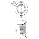 Deko-Light LED Loftindbygningslampe COB-95-24V-RUND, sp�nding konstant, 12W, 4000K, 45�, b�rstet s�lv