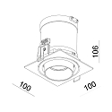 Deko-Light Deko-Light LED Loftindbygningslampe RIGEL MINI SQUARE SINGLE, 11W 3000K 700lm 35�, d�mpbar, hvid mat