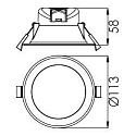 Deko-Light Deko-Light LED Loftindbygningslampe ACRUX 90, 9W 3000 / 4000 / 6000K 760lm 90�, d�mpbar, hvid mat