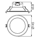 Deko-Light Deko-Light LED Loftindbygningslampe ACRUX 120, 14.5W 3000 / 4000 / 6000K 1370lm 90�, d�mpbar, hvid mat