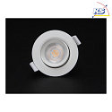 Deko-Light Recessed LED ceiling luminaire SMD-68-230V-round, IP20, 36 swivelling, 220-240V AC / 50-60Hz, 6.5W 2700K 510lm 45, white