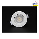 Deko-Light Recessed LED ceiling luminaire SMD-68-230V-round, IP20, 36 swivelling, 220-240V AC / 50-60Hz, 6.5W 4000K 550lm 45, white