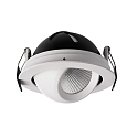 LED Loftindbygningslampe BELLATRIX, str�m konstant, 18V DC, 500mA, 9W 3000K 760lm 40�, CRi > 90, drejelig, hvid