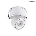 Deko-Light Recessed LED ceiling luminaire UNI II, 33-34V DC, current constant, 12W 3000K 1035lm 35, dimmable, white