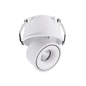Deko-Light Recessed LED ceiling luminaire UNI II, 33-34V DC, current constant, 12W 3000K 1035lm 35�, dimmable, white