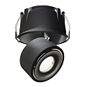 Indbygnings loftlampe UNI II MAX TILT 700MA 2-polet, konstant str�m, kardanisk drejning IP20, kulsort d�mpbar