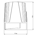 Deko-Light Indbygnings loftlampe MODULA SYSTEM COB stiv, konstant str�m, 1 kanal IP20, gr� 