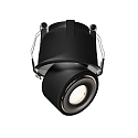 Indbygnings loftlampe UNI II MINI 2-polet, konstant str�m, kardanisk drejning IP20, kulsort d�mpbar